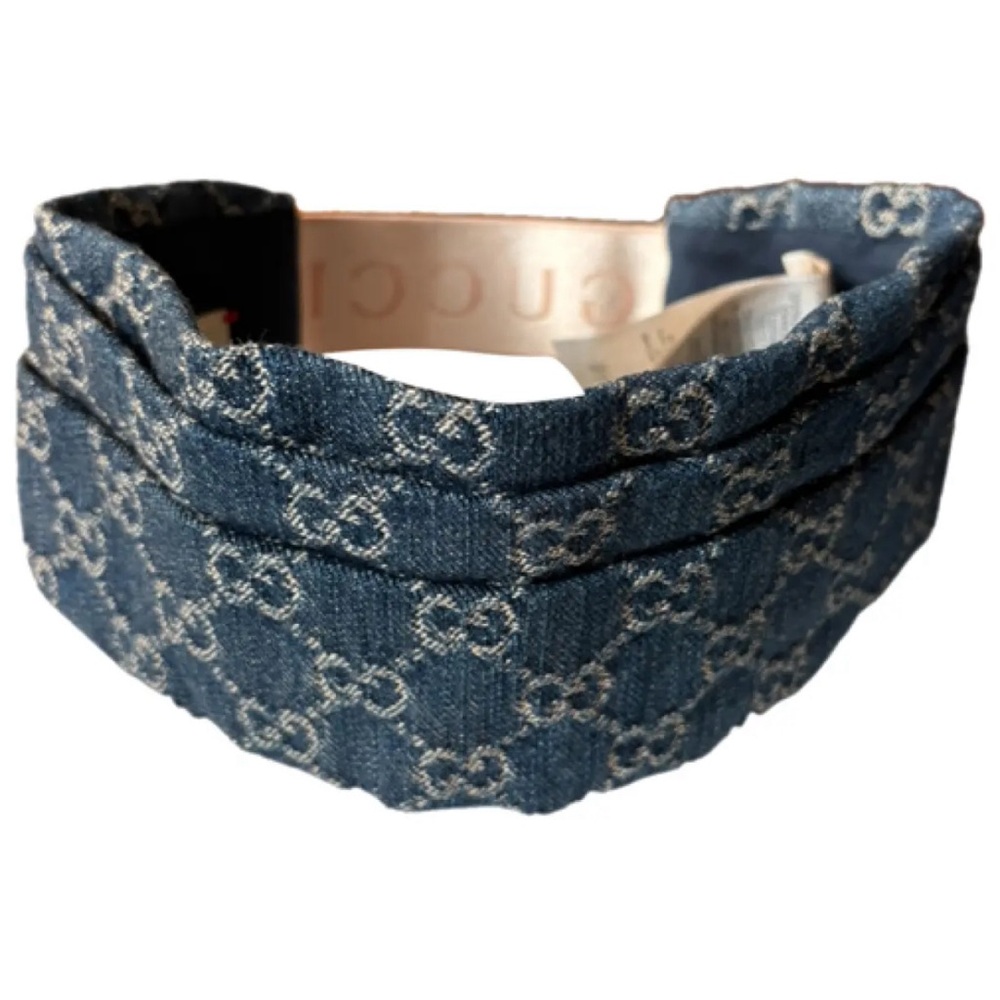 Gucci Denim Monogrammed Headband